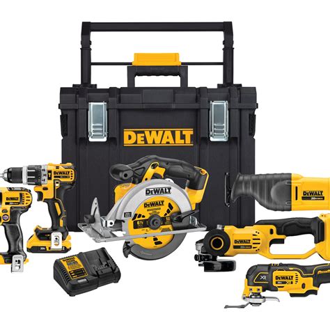 Dewalt 7 tool combo kit - M18 18V Lithium-Ion Cordless Combo Tool Kit (7-Tool) with Two 3.0 Ah Batteries, Charger and Tool Bag The MILWAUKEE M18 7 Piece Combo Kit features an M18 ½" Drill Driver, the most compact in its class to access the tightest work spaces while delivering users 500 in-lbs of torque and up to 1,800 RPM. 